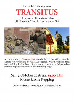 Hl.Franziskus_Transitus_Pupping Transitus_Pupping